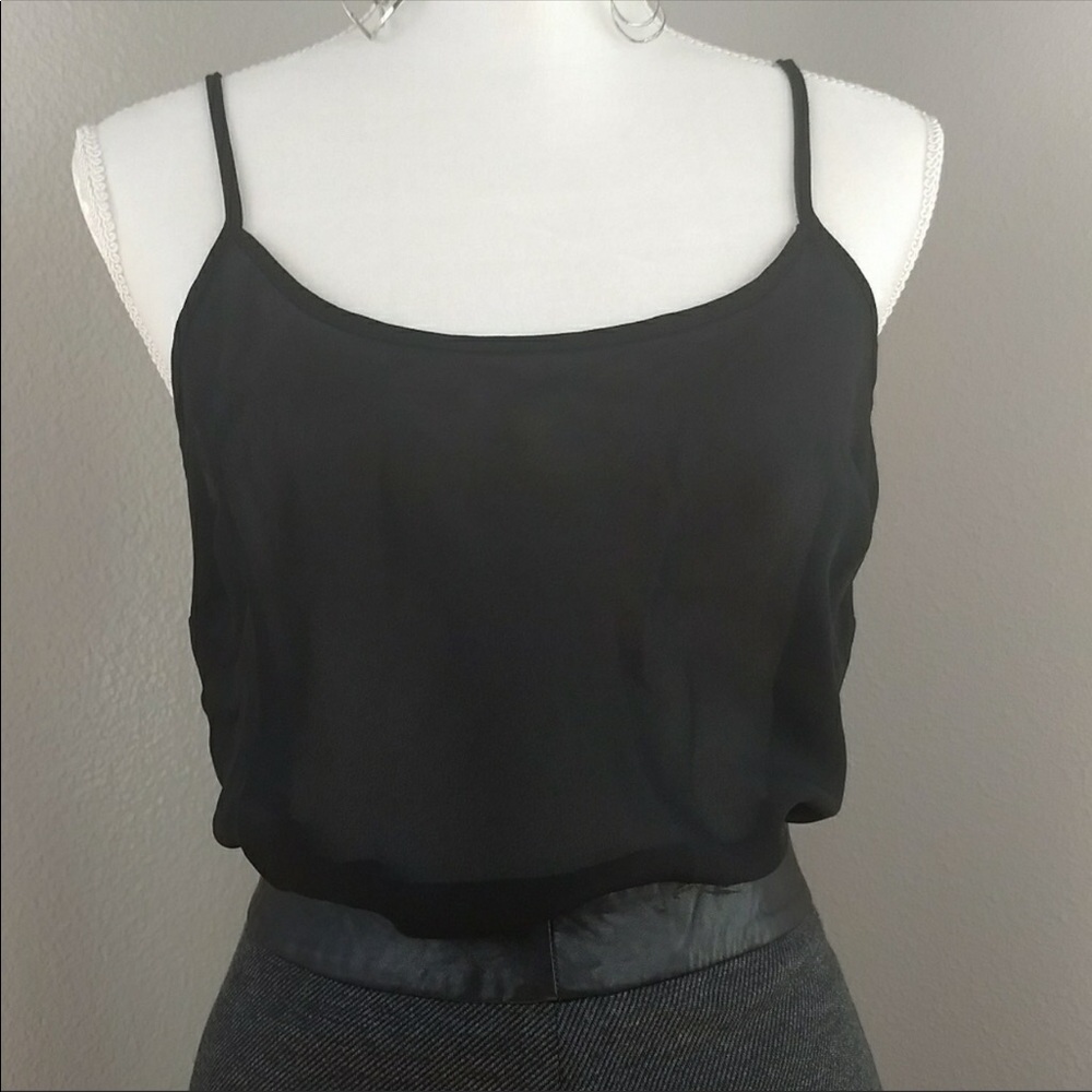 Black Sheer Tank Top